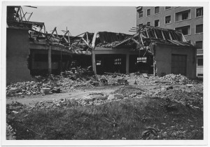 Via Francesco Millio 51-59, FERGAT  Soc. An., fabbrica ruote e radiatori per autoveicoli. Effetti prodotti dai bombardamenti dell'incursione aerea del 4 giugno 1944. UPA 4614_9E06_54. © Archivio Storico della Città di Torino