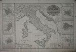 Carta geografica d’Italia con le piante delle principali città, tra cui Torino (1816)