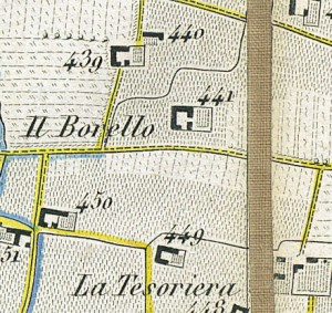 Cascina Borello. Topografia della Città e Territorio di Torino, 1840. © Archivio Storico della Città di Torino