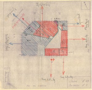 Bombardamenti aerei. Censimento edifici danneggiati o distrutti. ASCT Fondo danni di guerra inv. 169 cart. 3 fasc. 18. © Archivio Storico della Città di Torino