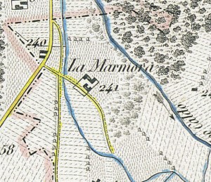 Cascina Lamarmora. Antonio Rabbini, Topografia della Città e Territorio di Torino, 1840. © Archivio Storico della Città di Torino