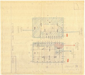 Bombardamenti aerei. Censimento edifici danneggiati o distrutti. ASCT Fondo danni di guerra inv. 98 cart. 2 fasc. 27. © Archivio Storico della Città di Torino