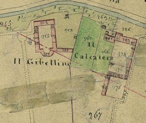 Cascina Calcaterra. Catasto Gatti, 1820-1830, sez. 24, art. 1054, © Archivio Storico della Città di Torino.