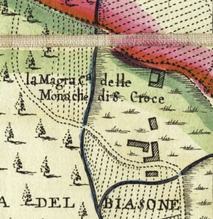 Cascina Magra. Amedeo Grossi, Carta Corografica dimostrativa del territorio della Città di Torino, 1791. © Archivio Storico della Città di Torino