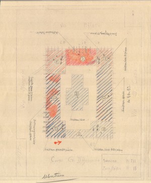 Bombardamenti aerei. Censimento edifici danneggiati o distrutti. ASCT Fondo danni di guerra inv. 711 cart. 14 fasc. 96. © Archivio Storico della Città di Torino 