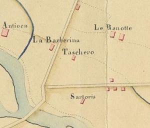 Cascine Ranotte. Piano dimostrativo della città e territorio di Torino, 1833. © Archivio Storico della Città di Torino.