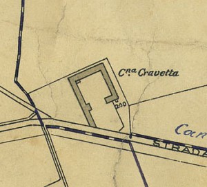 Cascina Cravetta. Pianta di Torino, 1935. © Archivio Storico della Città di Torino