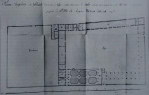 Cascina Fossata. Planimetria. Trasformazione del complesso nei primi anni dell'800