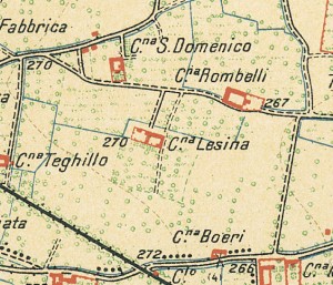 Cascina Lesna. Istituto Geografico Militare, Pianta di Torino e dintorni, 1911. © Archivio Storico della Città di Torino