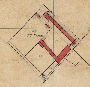 Cascina Il Tarino. Catasto Rabbini, 1866. © Archivio di Stato di Torino