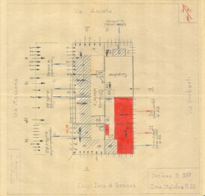 Bombardamenti aerei. Censimento edifici danneggiati o distrutti. ASCT Fondo danni di guerra inv. 377 cart. 7 fasc. 13. © Archivio Storico della Città di Torino