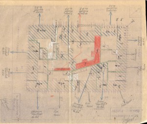 Bombardamenti aerei. Censimento edifici danneggiati o distrutti. ASCT Fondo danni di guerra inv. 1159 cart. 24 fasc. 13. © Archivio Storico della Città di Torino