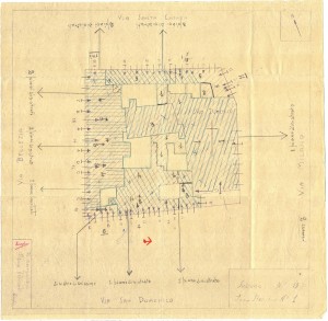 Bombardamenti aerei. Censimento edifici danneggiati o distrutti. ASCT Fondo danni di guerra inv. 17 cart. 1 fasc. 17. © Archivio Storico della Città di Torino
