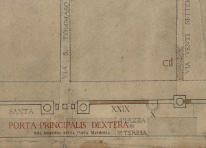 Tratto delle mura della città romana su via Santa Teresa