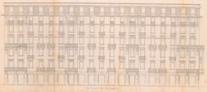 Facciata verso corso Margherita - progetto edilizio casa Lombard/Vandone (ASCT, PE I cat. 19010/826)