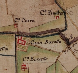 Cascina Panatera. Carta delle Regie Cacce, 1816, © Archivio di Stato di Torino.