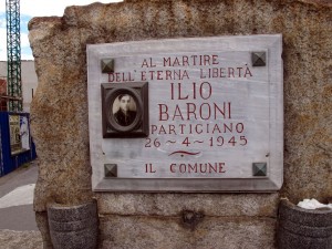 Lapide dedicata a Baroni Ilio (1902 - 1945)