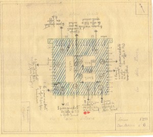 Bombardamenti aerei. Censimento edifici danneggiati o distrutti. ASCT Fondo danni di guerra inv. 233 cart. 4 fasc. 23. © Archivio Storico della Città di Torino