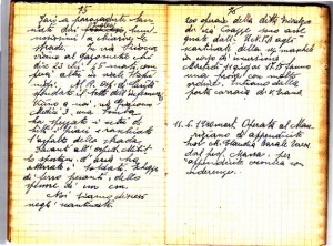 Diario dell’Istituto Lorenzo Prinotti, 1940. ASCT, Fondo Prinotti cart. 31 fasc. 11, 9, pp. 75-76. © Archivio Storico della Città di Torino