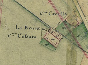 Cascina Brusà. Catasto Gatti, 1820-1830. © Archivio Storico della Città di Torino