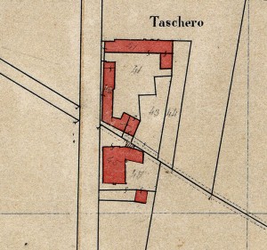 Cascina Taschera. Catasto Rabbini, 1866. © Archivio di Stato di Torino