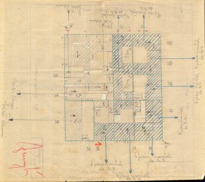 Bombardamenti aerei. Censimento edifici danneggiati o distrutti. ASCT Fondo danni di guerra inv. 722 cart. 15 fasc. 3. © Archivio Storico della Città di Torino