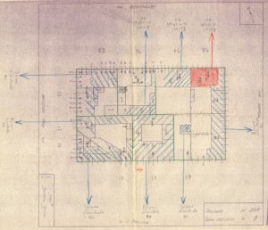 Bombardamenti aerei. Censimento edifici danneggiati o distrutti. ASCT Fondo danni di guerra inv. 344 cart. 6 fasc. 27. © Archivio Storico della Città di Torino