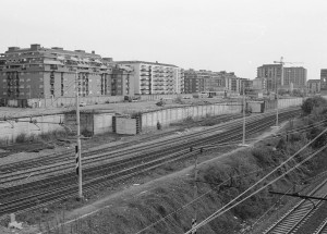 Area vuota, dopo l'abbattimento dei Docks di corso Dante. Fotografia di Paolo Arlandi, 1993
