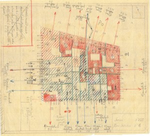 Bombardamenti aerei. Censimento edifici danneggiati o distrutti. ASCT Fondo danni di guerra inv. 227 cart. 4 fasc. 17. © Archivio Storico della Città di Torino