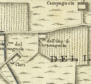 Cascina Leonarda. Amedeo Grossi, Carta Corografica dimostrativa del territorio della Città di Torino, 1791. © Archivio Storico della Città di Torino