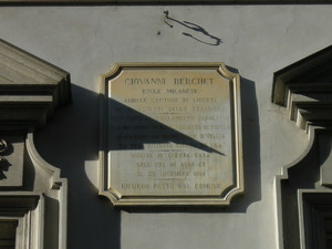 Lapide dedicata a Giovanni Berchet in Torino. Fotografia di Elena Francisetti, 2010. © MuseoTorino