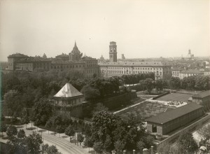 Complesso di Palazzo Reale e Giardini Reali visti da nord-est. Fotografia di Mario Gabinio, 1930 ca. © Fondazione Torino Musei