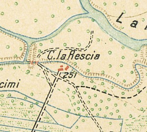 Cascina Ressia. Istituto Geografico Militare, Pianta di Torino e dintorni, 1911, © Archivio Storico della Città di Torino