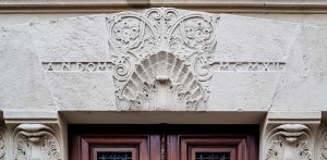 Particolare frontone-progetto edilizio casa Bellia/Ballatore di Rosana (ASCT, PE I cat. 1912)