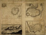 Piante topografiche di Carmagnola, Torino e Pinerolo e veduta prospettica di Montmélian, incise su quattro rami differenti su disegno di Sébastien Le Preste de Vauban, 1697
