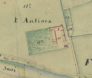 Cascina Antiochia. Catasto Gatti, 1820-1830. © Archivio Storico della Città di Torino