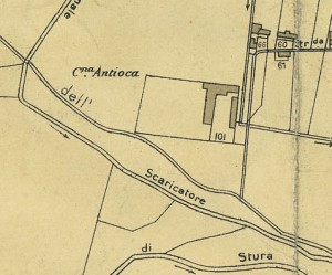 Cascina Antiochia. Pianta di Torino, 1935. © Archivio Storico della Città di Torino