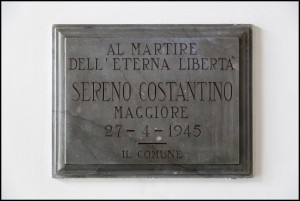 Lapide dedicata a Costantino Sereno (1900 - 1945)