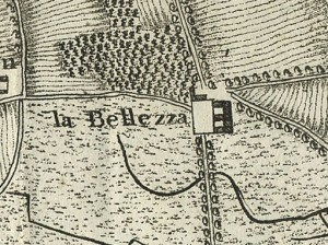 Cascina Bellezia. Carta topografica dimostrativa dei contorni della Città di Torino, 1785. © Archivio Storico della Città di Torino