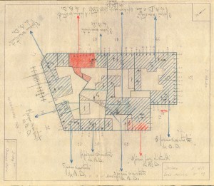 Bombardamenti aerei. Censimento edifici danneggiati o distrutti. ASCT Fondo danni di guerra inv. 411 cart. 8 fasc. 4. © Archivio Storico della Città di Torino 