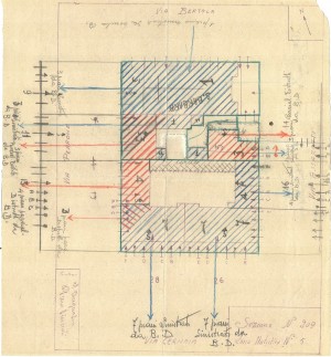 Bombardamenti aerei. Censimento edifici danneggiati o distrutti. ASCT Fondo danni di guerra inv. 209 cart. 4 fasc. 39. © Archivio Storico della Città di Torino