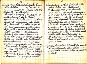 Diario dell’Istituto Lorenzo Prinotti, 1943. ASCT, Fondo Prinotti cart. 31 fasc. 11, 10, pp. 84-85. © Archivio Storico della Città di Torino