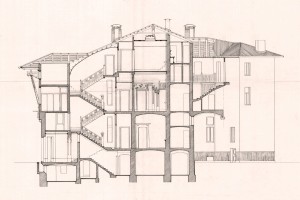Sezione 2 - progetto edilizio palazzina Javelli/D'Aronco (ASCT, PE I cat. 1903/369)