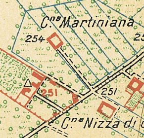 Cascina Martiniana. Istituto Geografico Militare, Pianta di Torino e dintorni, 1911, © Archivio Storico della Città di Torino