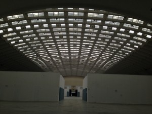 Torino Esposizioni, interno padiglione 2 retrofacciata su Corso Massimo d'Azeglio, 2017.