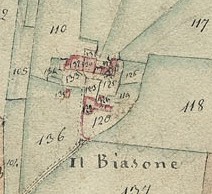 Cascina Biasone. Catasto Gatti, 1820-1830. © Archivio Storico della Città di Torino