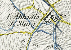 Abbadia di Stura. Antonio Rabbini, Topografia della Città e Territorio di Torino, 1840. © Archivio Storico della Città di Torino