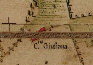 Cascina Giusiana. Carta Topografica della Caccia, 1760-1766 circa, ©Archivio di Stato di Torino