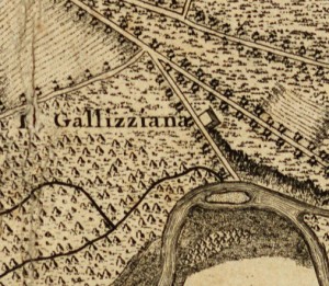 Cascina Galliziana. Francesco De Caroly, Carta topografica dimostrativa, 1785, ©Archivio di Stato di Torino
