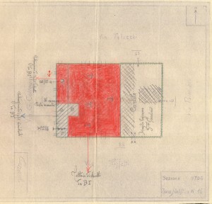 Bombardamenti aerei. Censimento edifici danneggiati o distrutti. ASCT Fondo danni di guerra inv. 706 cart. 14 fasc. 91. © Archivio Storico della Città di Torino 